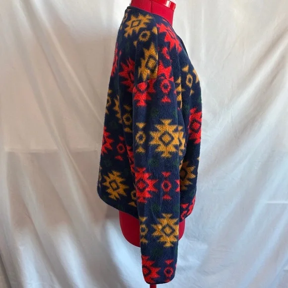 Geometric Pattern Colorful Cardigan Women's - Picture 2 of 6